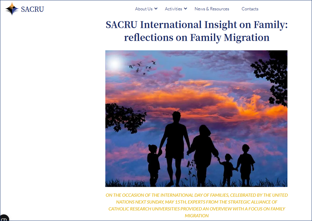 SACRU International Insight on Family: reflections on Family Migration <br>Invisible Heart for Invisible Hand <br>Keiko Hirao, Graduate School of Global Environment Studies