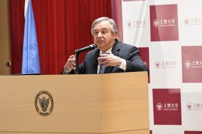 アントニオ・グテーレス国連事務総長が来校しました －特別講演「グローバル課題：『人間の安全保障』の役割」と学生との対話－