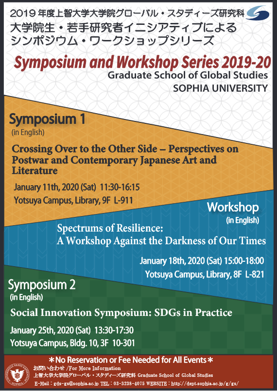 グローバル・スタディーズ研究科主催シンポジウム “Social Innovation Symposium: SDGs in Practice”(2020年1月25日)